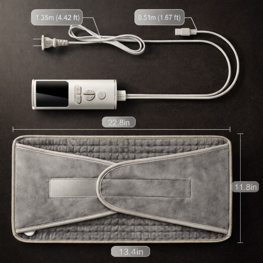 Adjustable Heating Waist Support Belt with Controller